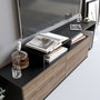 Hanah Home Nexera Soporte de TV Negro y Nogal